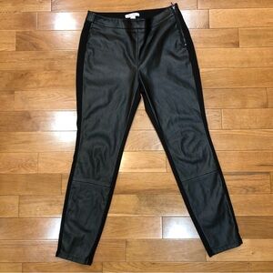 White House Black Market Black Faux Leather Pants Size 10